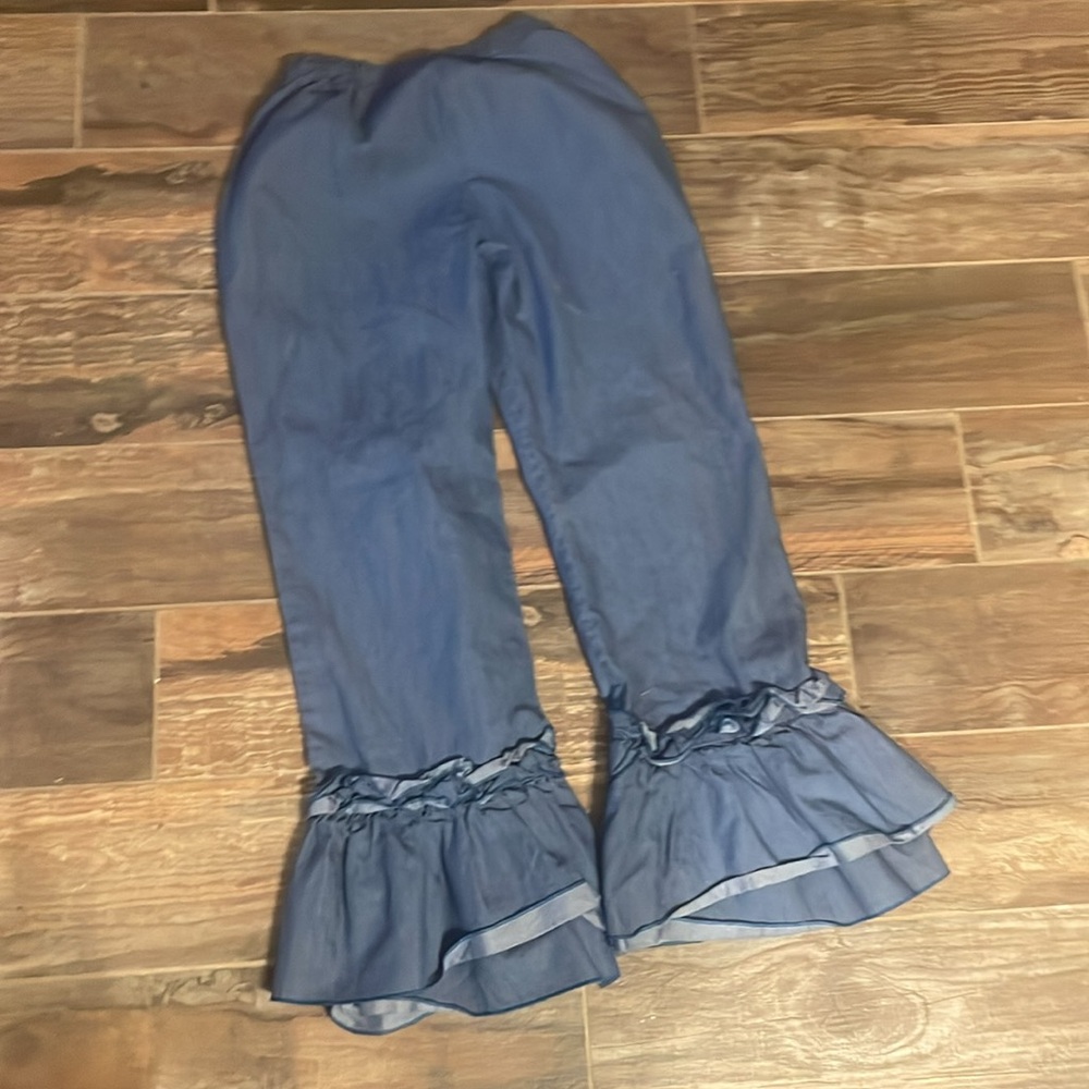 Blue Ruffled women’s pants - Picture 5 of 9